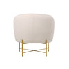 Occasional Arm Chair with Ottoman - Cream(White) Velvet