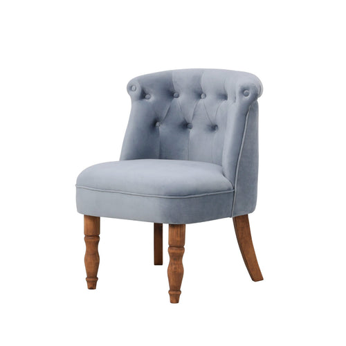Occasional Chair - Sky Blue Velvet