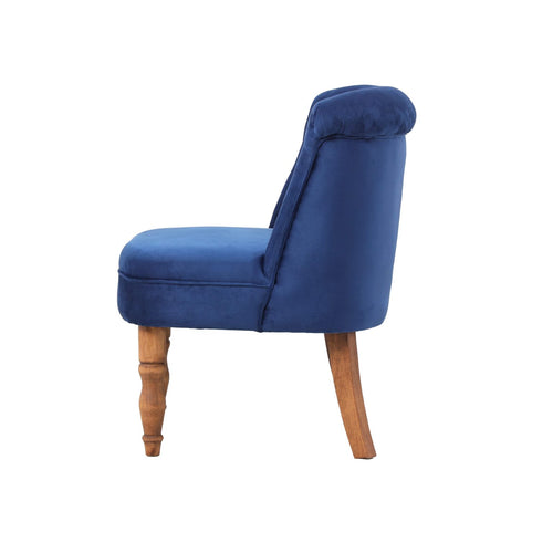 Occasional Chair - Navy Blue Velvet