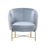 Occasional Arm Chair with Ottoman - Sky Blue