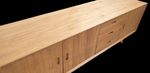 Retro Teak Buffet/Console Table - Stained