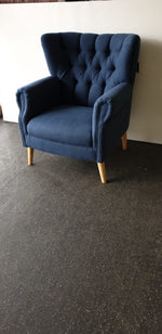 Walcot Occasional Arm Chair - Dark Blue Fabric