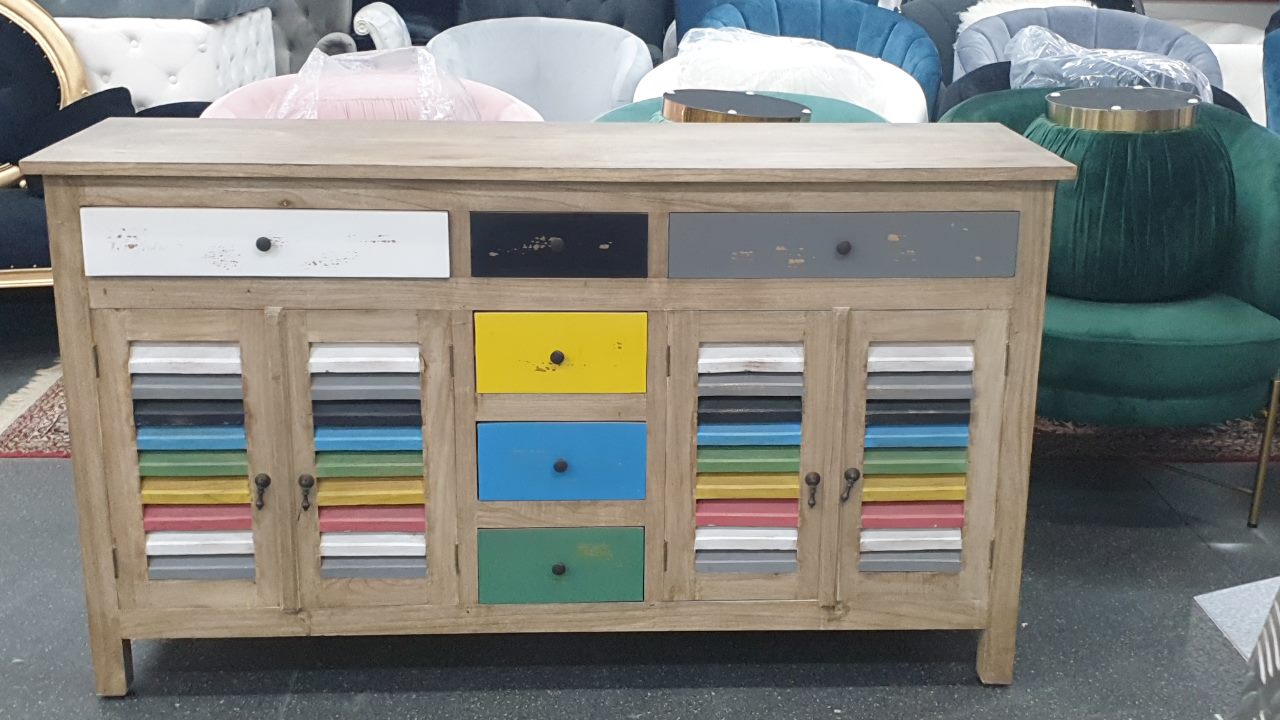 Multi coloured sideboard store