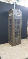 TELEPHONE BOOTH DISPLAY /DRINKS CABINET - Gray