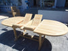 OVAL TEAK WOODEN TABLE - 200/300(120CM DEPTH) - TABLE ONLY