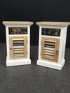 Bedside Cabinet Pair - Mindi Wood - Carolina Vintage Finish