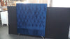 Dahlia Buttoned King Single Headboard - Navy Blue Velvet