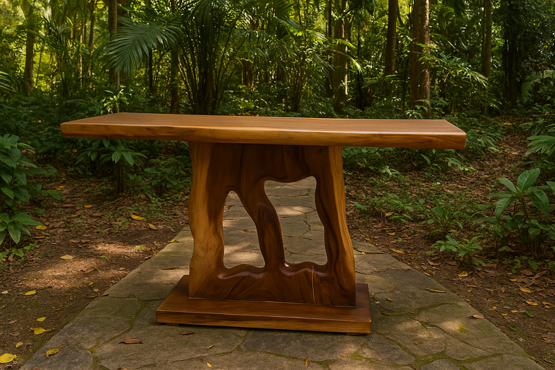 Rectangular Hall Table - Solid Suar Wood - Clearance Piece