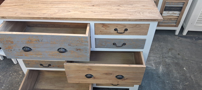 Chest of Drawers - Vintage Finish - Multicolour