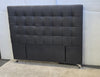 Patsy Super King Headboard - Dark Gray Polyester Fabric