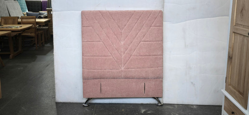 Lily Headboard - King Single Size - Pink Velvet