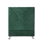 Lily Headboard - King Single Size - Green Velvet