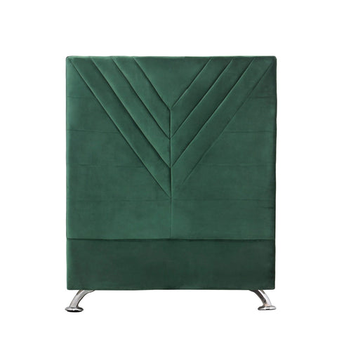 Lily Headboard - King Single Size - Green Velvet