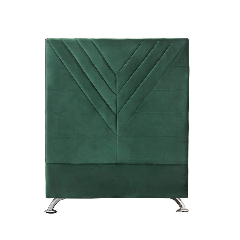 Lily Headboard - King Single Size - Green Velvet