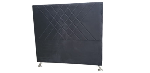 Wilson Headboard - Double Size - Black Velvet - CLEARANCE PRICE