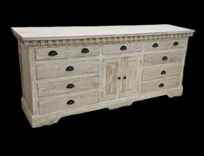 Rustic Solid Wood Buffet Table