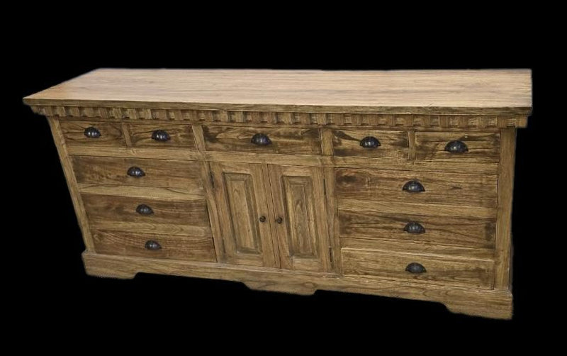 Rustic Mango Wood Buffet Table – Natural Finish