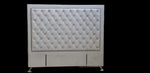 Ancona Buttoned California King Headboard - LIGHT GREY VELVET