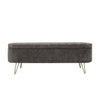 LONG OTTOMAN / STORAGE (Dark grey Fabric)