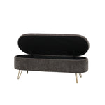 LONG OTTOMAN / STORAGE (Dark grey Fabric)