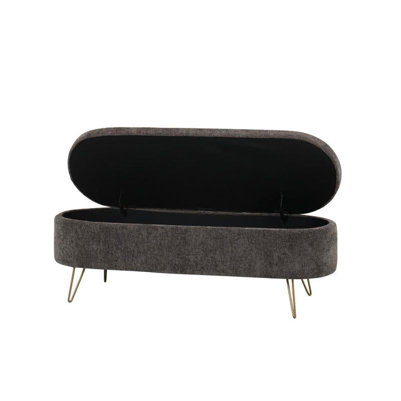 LONG OTTOMAN / STORAGE (Dark grey Fabric)