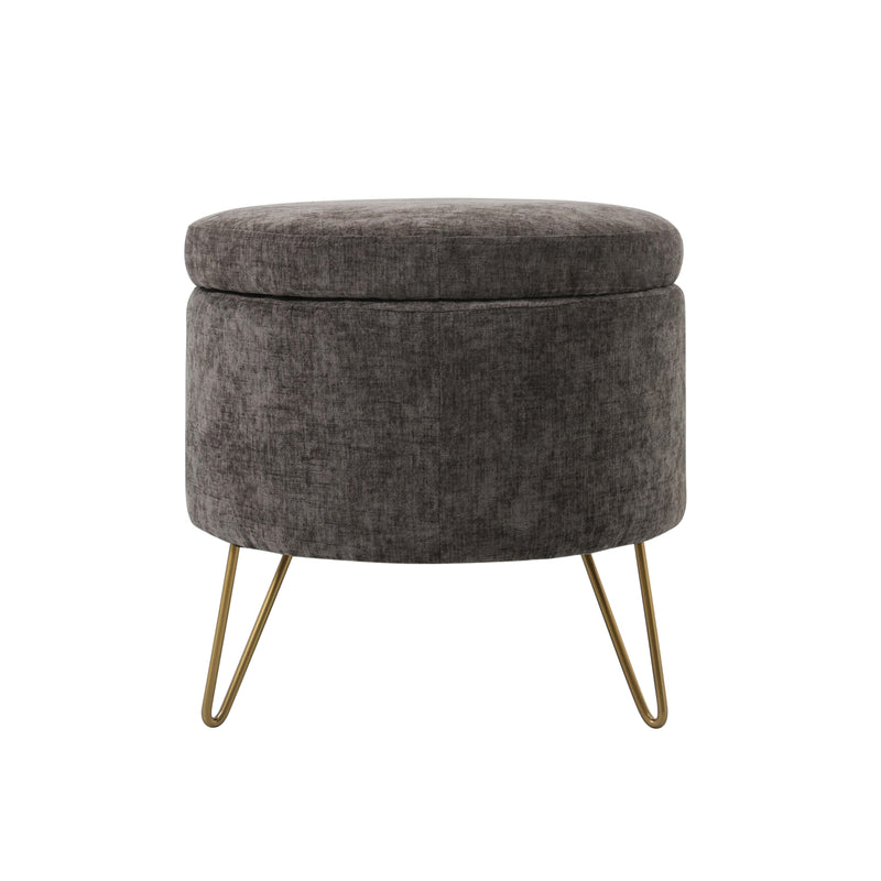 LONG OTTOMAN / STORAGE (Dark grey Fabric)