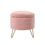 LONG OTTOMAN / STORAGE Pink Fabric