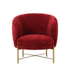 Occasional Arm Chair with Ottoman -Red Fabric