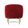 Occasional Arm Chair with Ottoman -Red Fabric