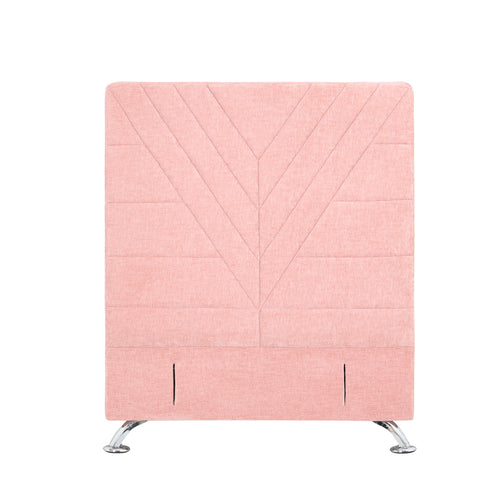 Lily Headboard - King Single Size - Pink Velvet