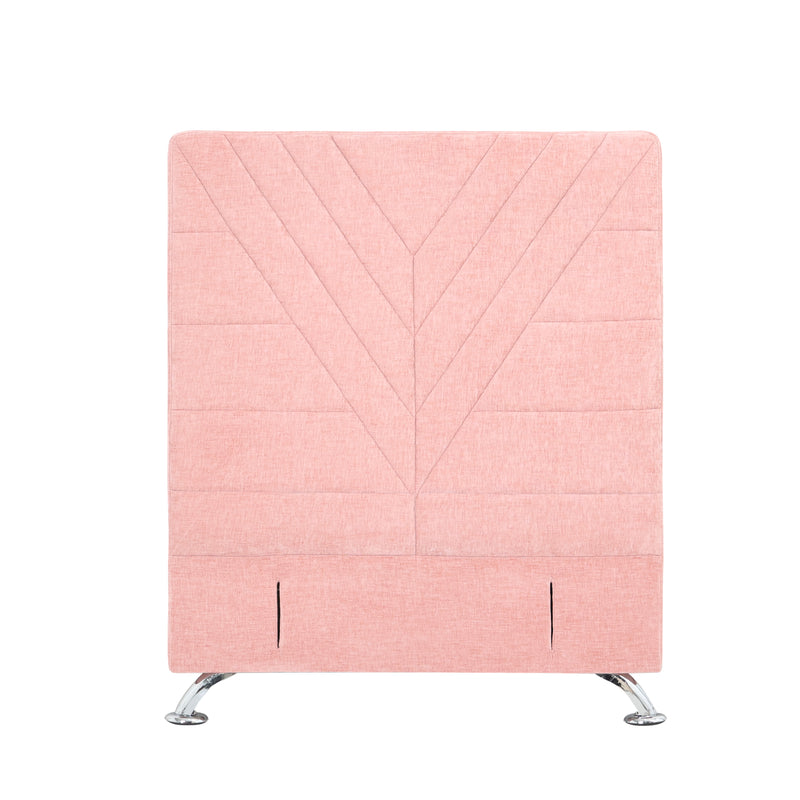 Lily Headboard - King Single Size - Pink Velvet