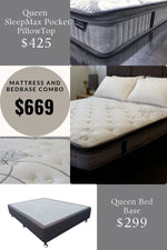 Queen Bed Base and Mattress Combo