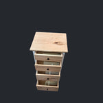 Bedside/Lamp Table - Mindi Wood - Four Drawer - Carolina