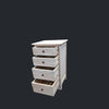 Bedside/Lamp Table - Mindi Wood - Four Drawer - White Wash Finish
