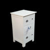 Bedside/Lamp Table - Mindi Wood - Five Drawer - White Distressed Finish