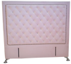 Ancona Buttoned Queen Headboard - Pink Velvet