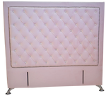 Ancona Buttoned Queen Headboard - Pink Velvet