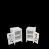 Bedside Cabinet Pair - Mindi Wood - White