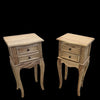 Bedside Cabinet Pair- Mindi Wood - Natural Finish