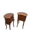 Bedside Table Oval (Set) - Teak Wood