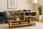 Modern Wooden Console Table – Z Frame Design - Suar Wood