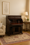 Classic Roll-Top Writing Desk – Dark Mahogany