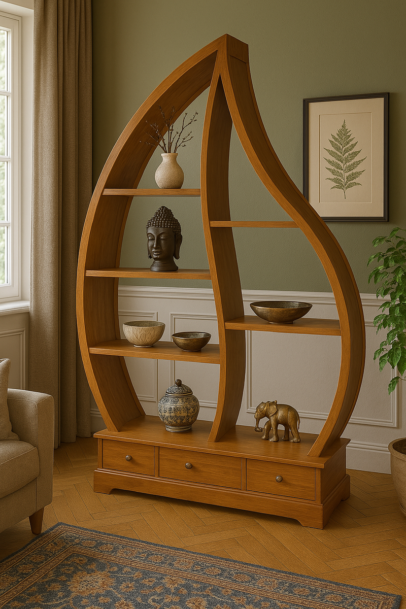 Display Unit - Teak Wood - Natural Waxed Finish