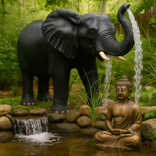 ELEPHANT WATER FEATURE STATUE (FIBER CEMENT 150CMS)