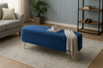 LONG OTTOMAN / STORAGE (NAVY BLUE VELVET)