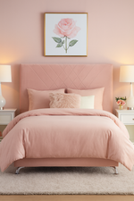 Wilson Headboard - Double Size - Purple Pink Velvet - CLEARANCE PRICE