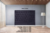 Dahlia Buttoned King Single Headboard - Black Velvet