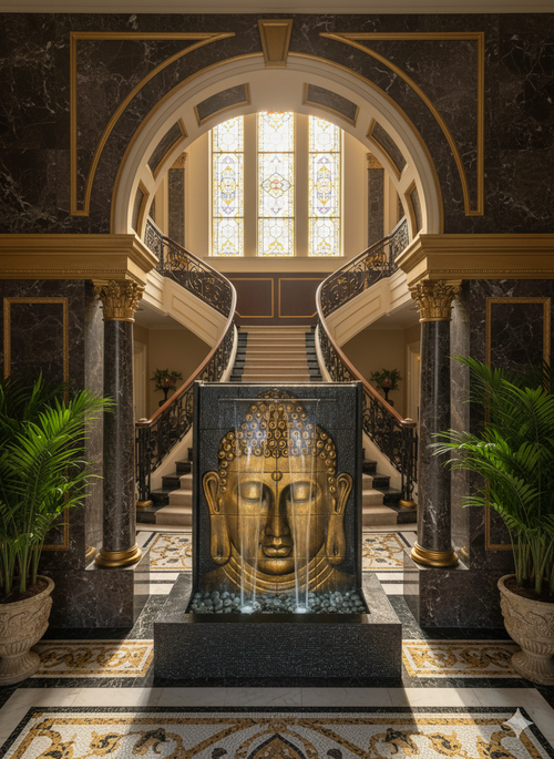 Golden Buddha Wall Fountain