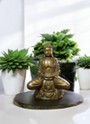 Golden Meditating Buddha Statue – Dhyana Mudra (Symbol of Calmness, Balance & Enlightenment)