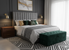 Victor Super King Headboard - Dark Grey Warwick Fabric